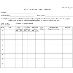 Champion High School Report Card Template Templates Example