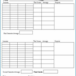 Report Card Template Middle School High Free With