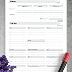 Weekly Monthly Budget Template Best Of Document Printable Simple