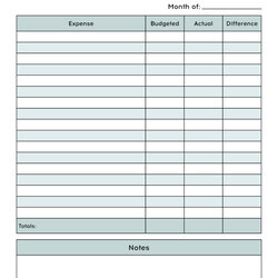 Monthly Budget Planners Free Pesky Expense Template Page