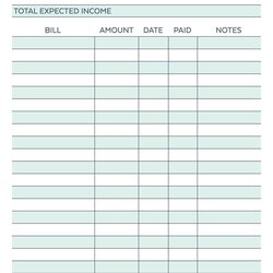 Budget Planner Printable Template Spreadsheet