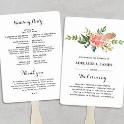 Great Free Wedding Programs Templates Template Related Posts Program Lovely Printable Fan Of