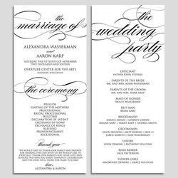 Admirable Free Printable Wedding Programs