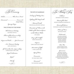 Spiffing Free Printable Wedding Ceremony Program Templates Info