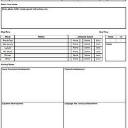 Superior An Invoice Form That Is Used To Describe The Products And Template Daily Preschool Report