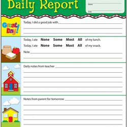 Smashing Daily Report Notepad Preschool Sheet Sheets Toddler Daycare Printable Reports Infant Behavior Forms