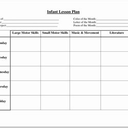 Terrific Preschool Daily Report Template Lesson Plan Infant Blank Plans Printable Sheets Toddler Templates