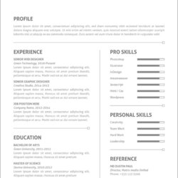Peerless Word Resume Templates With Free Download New