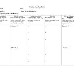 Outstanding List Of Nursing Within Care Plan Template Diagnosis Treatment Word Social Work Plans Blank