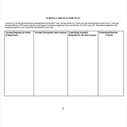 Capital Nursing Care Plan Examples Template Collections Diagnosis