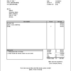 Outstanding Free Invoice Template For Excel Sample Invoices