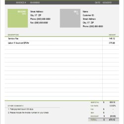 Sublime Printable Free Invoice Templates The Grid System Template Simple Excel Format Easy Blank Forms Word