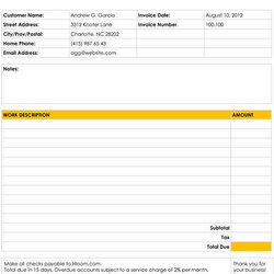 Supreme Free Invoice Templates Editable With Excel And Word Template