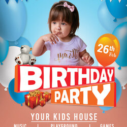Magnificent Birthday Party Flyer Happy Invitation Flyers Template Word Editable Templates Information File