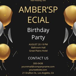 Free Birthday Flyer Templates Customize Download Template Special Word Editable Publisher My