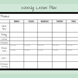 Superlative Weekly Lesson Plan For Preschool Kindergarten Daycare Instant