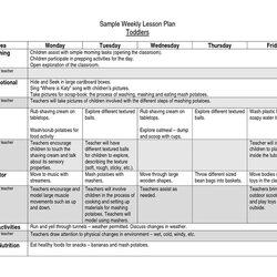 Superior Best Lesson Plans Images On Preschool Plan Template Weekly Toddler Teacher Templates School