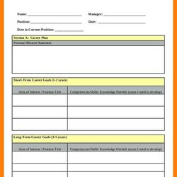 Magnificent Sample Career Plan Template Individual Development