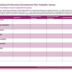 Worthy Professional Development Plan Templates Free