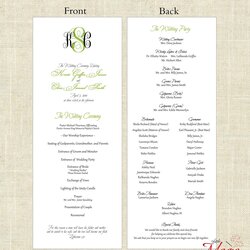 Spiffing Printable Wedding Programs Simple But By Ceremony Program Templates Church Party Planning Invitation