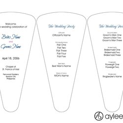 Petal Fan Program Template By Ceremony