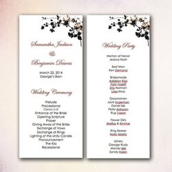 Wedding Program Template Instant Download By