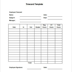 Super Printable Time Cards For Employees Free Shop Fresh Card Template Employee Blank Templates Excel Sheets