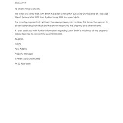 Amazing Rental Reference Letters For Tenants Landlords Letter Landlord Kb