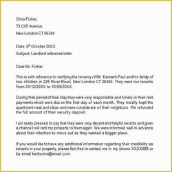 Swell Free Tenant Reference Letter Template Of Rental Tenancy