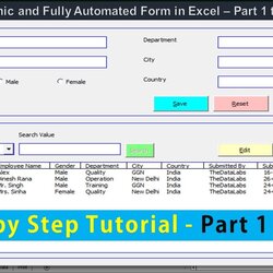 Tremendous Free Excel Templates Printable Fully Automated Data Entry Form With Validate Reset Search Edit