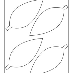 Splendid Free Printable Leaf Template Collection Simple Oval Medium
