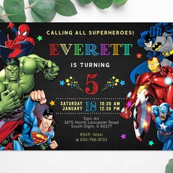 Capital Superhero Birthday Party Invitation Edit Yourself Online Now Superheroes Template