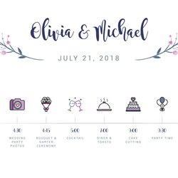 Superb Wedding Editable Schedule