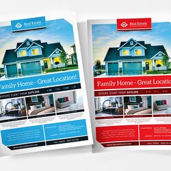 Smashing Free Real Estate Templates For Illustrator Poster Template Property Flyer Listing Brochure Pack