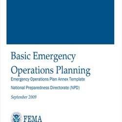 Emergency Operations Plan Templates Word Apple Pages Williamson Width