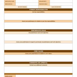 Sterling Free Employee Performance Review Templates Word