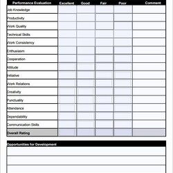 Great Employee Performance Review Template Word Elegant