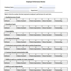 Splendid Free Sample Employee Performance Review Templates In Ms Word Evaluation Template Format Form Job
