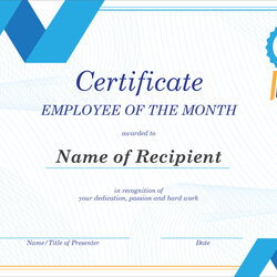 Cool Free Creative Blank Certificate Templates In Vector Employee Template