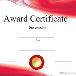 Excellent Free Blank Certificate Templates No Watermark Template Word