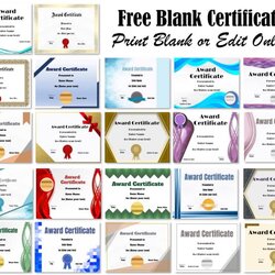 Free Blank Certificate Print Or Customize Online Certificates
