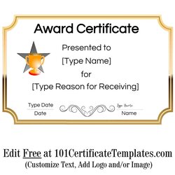 Matchless Free Printable Certificate Templates Customize Online Template Print Horizontal