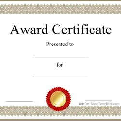 Great Free Blank Certificate Templates No Watermark Template Word