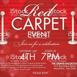 Marvelous Red Carpet Invitation Template Free Lovely Vintage Style