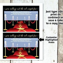 Matchless Red Carpet Invitations Template Free New