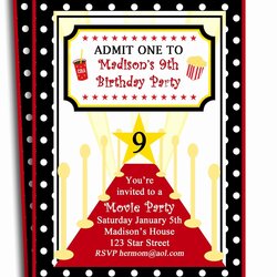 Cool Red Carpet Invitation Template Luxury Party Print Printable Invitations Templates Movie Printed Birthday
