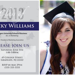 Champion Graduation Invitations With Quotes Google Search School High Announcement College Custom