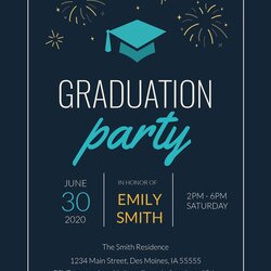 College Graduation Invitation Template In Adobe Illustrator Editable