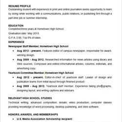 Fine Microsoft Word Resume Template Free Samples Examples Format School High Students Templates Student