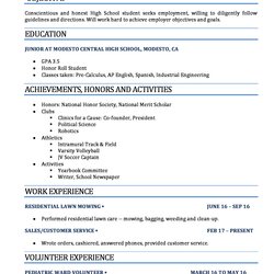 Superior High School Resume Templates For Students And Teens Template Select